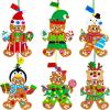 Winlyn 24 Sets Christmas Craft Kits Winter Crafts DIY Gingerbread Man Ornaments Decorations Festive Foam Stickers Christmas Arts and Crafts for Kids Holiday Home Classroom Art Activities Party Favors