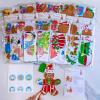 Winlyn 24 Sets Christmas Craft Kits Winter Crafts DIY Gingerbread Man Ornaments Decorations Festive Foam Stickers Christmas Arts and Crafts for Kids Holiday Home Classroom Art Activities Party Favors