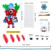 Winlyn 24 Sets Christmas Craft Kits Winter Crafts DIY Monster Ornaments Decorations Art Sets Foam Monster Christmas Stickers Googly Eyes Feathers for Kids Holiday Home Classroom Activities Party Favor