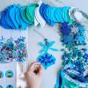 Winlyn 24 Sets Christmas Craft Kits Winter Crafts DIY Snowflake Baubles Ornaments Decorations Snowflake Foam Stickers Christmas Arts and Crafts for Kids Holiday Classroom Art Activities Party Favors