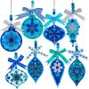 Winlyn 24 Sets Christmas Craft Kits Winter Crafts DIY Snowflake Baubles Ornaments Decorations Snowflake Foam Stickers Christmas Arts and Crafts for Kids Holiday Classroom Art Activities Party Favors