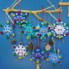 Winlyn 24 Sets Christmas Craft Kits Winter Crafts DIY Snowflake Ornaments Decorations Art Sets Foam Snowflakes Smile Stickers Jingel Bells for Kids Holiday Home Classroom Activities Party Favors
