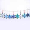 Winlyn 24 Sets Christmas Craft Kits Winter Crafts DIY Snowflake Ornaments Decorations Art Sets Foam Snowflakes Smile Stickers Jingel Bells for Kids Holiday Home Classroom Activities Party Favors