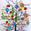 Winlyn 24 Sets Christmas Craft Kits Winter Crafts DIY Xmas Bauble Ornaments Decorations Festive Foam Stickers Christmas Arts and Crafts for Kids Holiday Party Favors Home Classroom Art Activities