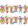 Winlyn 24 Sets Christmas Craft Kits Winter Crafts DIY Xmas Reindeer Head Ornaments Decorations Festive Foam Stickers Christmas Arts and Crafts for Kids Holiday Home Classroom Activities Party Favors