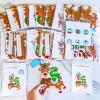 Winlyn 24 Sets Christmas Craft Kits Winter Crafts DIY Xmas Reindeer Ornaments Decorations Festive Foam Stickers Christmas Arts and Crafts for Kids Holiday Home Classroom Art Activities Party Favors