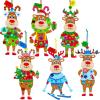 Winlyn 24 Sets Christmas Craft Kits Winter Crafts DIY Xmas Reindeer Ornaments Decorations Festive Foam Stickers Christmas Arts and Crafts for Kids Holiday Party Favors Home Classroom Art Activities