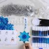 Winlyn 24 Sets Christmas Snowflake Suncatchers Ornaments Decorations DIY Window Paint Art Suncatchers Winter Crafts Painting Kits for Kids Classroom Activities Art Project Party Favors