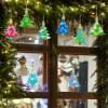 Winlyn 24 Sets Christmas Tree Suncatchers Ornaments Decorations DIY Window Paint Art Suncatchers Winter Crafts Painting Kits for Kids Classroom Activities Art Project Party Favors