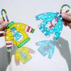 Winlyn 24 Sets Christmas Ugly Sweater Suncatchers Ornaments Decorations DIY Window Paint Art Suncatchers Winter Crafts Painting Kits for Kids Classroom Activities Art Project Party Favors