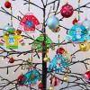 Winlyn 24 Sets Christmas Ugly Sweater Suncatchers Ornaments Decorations DIY Window Paint Art Suncatchers Winter Crafts Painting Kits for Kids Classroom Activities Art Project Party Favors