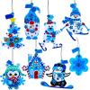 Winlyn 24 Sets Winter Craft Kits Christmas Crafts DIY Holiday Ornaments Decorations Craft Kits Festive Foam Stickers Winter Arts and Crafts for Kids Home Classroom Art Activities Party Favors