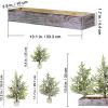 Winlyn 3 Pack Mini Frosted Artificial Pine Trees with Pinecones and Wood Bases Small Christmas Tabletop Trees in Rustic Wooden Planter for Farmhouse Christmas Holiday Decorations Table Centerpiece
