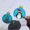 Winlyn 30 Sets Christmas Bauble Suncatcher Ornaments DIY Window Paint Art Suncatchers Craft Kits Winter Christmas Ball Sun Catchers for Kids Holiday Classroom Party Decorations Art Project