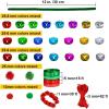 Winlyn 475 Set Christmas Jingle Bell Wreath Christmas Tree Ornaments Craft Kit Jingle Bell Metallic Chenille Stems Glitter Pom-Poms Ribbon Assortment for Kids Holiday Xmas Bracelets Necklaces Artwork