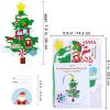 Winlyn 48 Sets Christmas Tree Ornaments Decorations Art Sets DIY Christmas Craft Kits Winter Crafts Pine Tree Snowman Snowflake Santa Xmas Stickers for Kids Holiday Classroom Activities Party Favors
