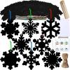 Winlyn 56 Sets 8 Styles Magic Color Scratch Snowflake Ornaments Christmas Scratch Art Decorations Christmas Craft Kits Winter Crafts for Kids Party Favors Holiday Seasonal Home Classroom Activities