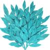 Winlyn 20 Pcs Pink Glitter Bay Leaf Sprays Artificial Christmas Tree Picks Sprays 12.7″ Tall for Pink Christmas Tree Wreath Swag Floral Arrangement Winter Wedding Bouquet Centerpiece Decoration(Teal)
