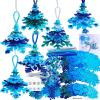 Winlyn 24 Sets Christmas Craft Kits Winter Crafts DIY 3D Snowflake Tree Ornaments Decorations Art Sets Foam Snowflake Christmas Arts and Crafts for Kids Holiday Classroom Art Activities Party Favors