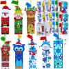 Winlyn 24 Sets Christmas Craft Kits Winter Crafts DIY Christmas Ornaments Bookmarks Decorations Festive Foam Stickers Christmas Arts and Crafts for Kids Holiday Classroom Art Activities Party Favors