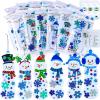 Winlyn 24 Sets Christmas Craft Kits Winter Crafts DIY Christmas Snowman Bookmarks Ornaments Art Sets Snowman Christmas Foam Stickers Arts and Crafts for Kids Holiday Classroom Activities Party Favors