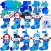 Winlyn 24 Sets Christmas Craft Kits Winter Crafts DIY Snowman Stocking Ornaments Decorations Snowman Snowflakes Foam Stickers Arts and Crafts for Kids Classroom Art Activities Holiday Party Favors