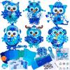 Winlyn 24 Sets Winter Craft Kits Christmas Crafts DIY Snowflake Owl Ornaments Decorations Craft Kit Festive Foam Stickers Winter Arts and Crafts for Kids Holiday Home Classroom Activities Party Favors