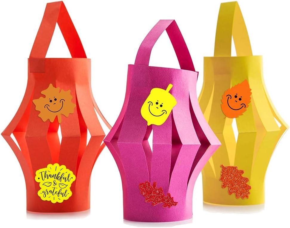 imageWinlyn 708 Pcs Bulk Foam Fall Leaves Shape Stickers Self Adhesive Smile Face Autumn Maple Oak Leaves Glitter Leaves Stickers 1quot 15quot 2quot Embellishments for Kids Craft Halloween Thanksgiving Decoration