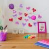 Winlyn 477 Pcs Assorted Valentine’s Day Stickers Embellishments Craft Smile Face Heart Shaped Cutouts Foam Stickers Self-Adhesive in Red Pink Purple for Kids Scrapbooking Cards Decoration
