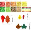 Winlyn 708 Pcs Bulk Foam Fall Leaves Shape Stickers Self Adhesive Smile Face Autumn Maple Oak Leaves Glitter Leaves Stickers 1″ 1.5″ 2″ Embellishments for Kids Craft Halloween Thanksgiving Decoration…