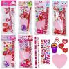 30 Sets Valentine’s Day Stationery Toy Assortment Set Birthday Bags Goodie Bag Valentine Prizes Rewards Bulk Pack for Kids Girls Students Valentine’s Day Party Favors School Classroom Exchange Gifts