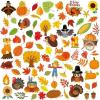 Winlyn 7 Sheets 102 Pcs Thanksgiving Window Clings Fall Window Stickers Decals Featuring Turkey Fall Maple Leaf Pumpkin Acorn Cornucopia Indian Corn for Autumn Harvest Festival Seasonal Decoration