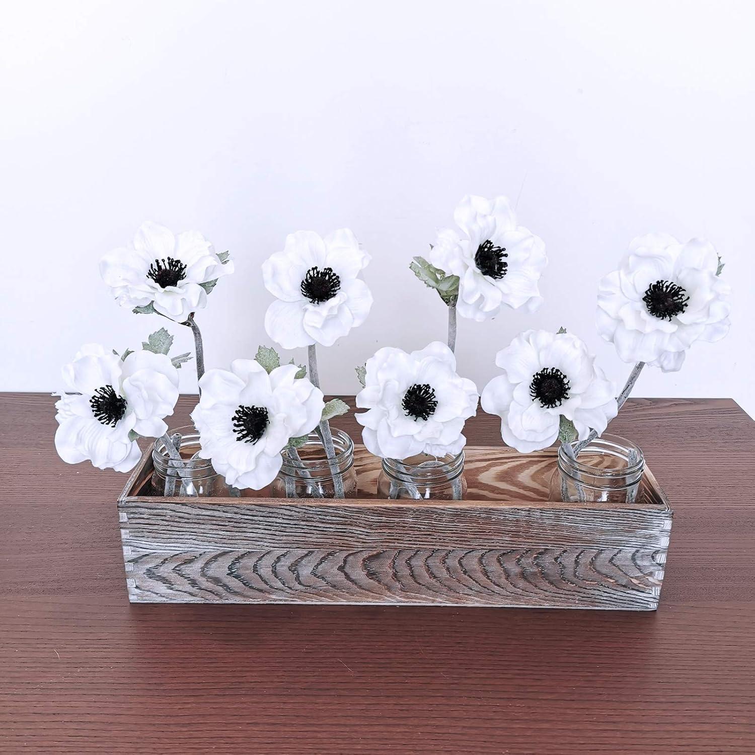 image8 Pcs White Flowers Artificial Flowers for Wedding Bouquets Corsages Floral Arrangement Centerpieces Vase Basket Decoration