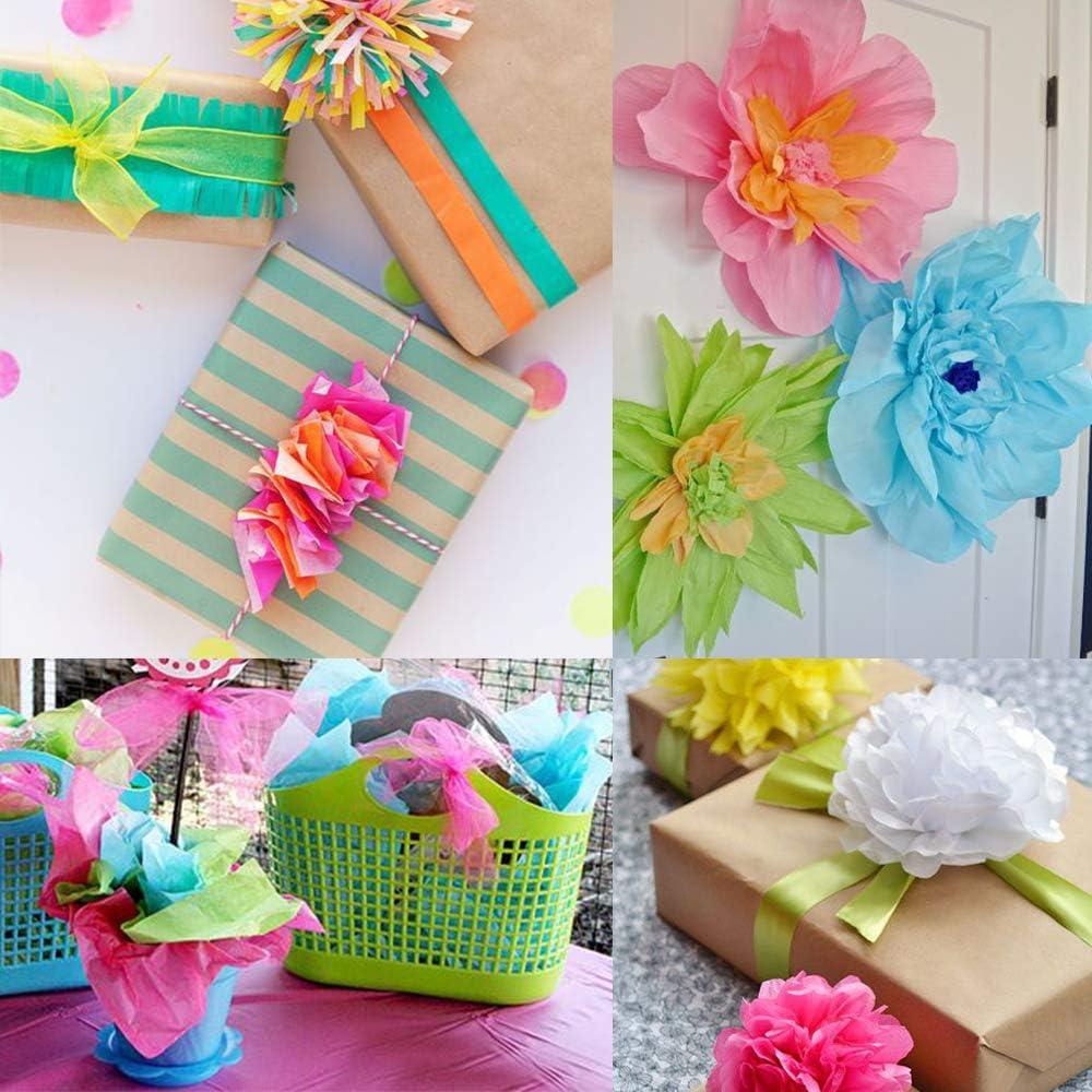 imageSupa 160 Sheets 8 Easter Day Multicolor Tissue Paper Bulk Wrapping Tissue Paper 20 x 27quot for Art Craft Floral DIY Birthday Love Theme Party Tissue Valentines Day Paper Pom Pom