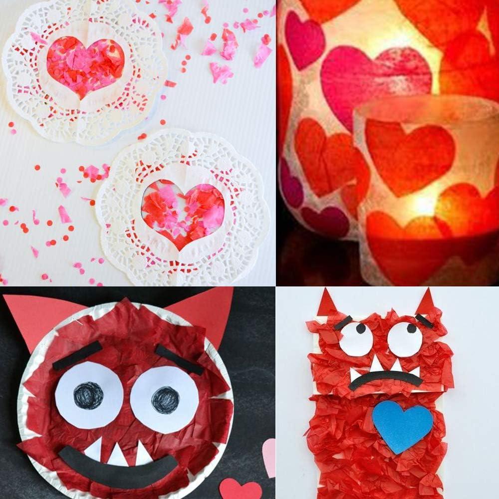 imageSupla 160 Sheets 8 Valentines Day Multicolor Tissue Paper Bulk Wrapping Tissue Paper 20 x 27quot for Art Craft Floral DIY Birthday Love Theme Party Tissue Valentines Day Paper Pom Pom