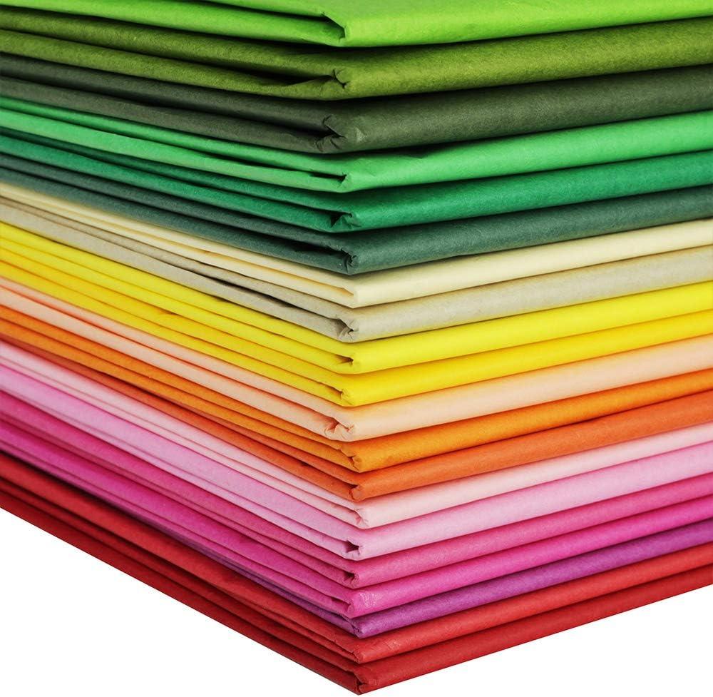 imageSupla 180 Sheets 36 Colors Tissue Paper Bulk 20 x 26quot Rainbow Art Craft Wrapping for Birthday Party Festival Gift Decorative Pom Pom