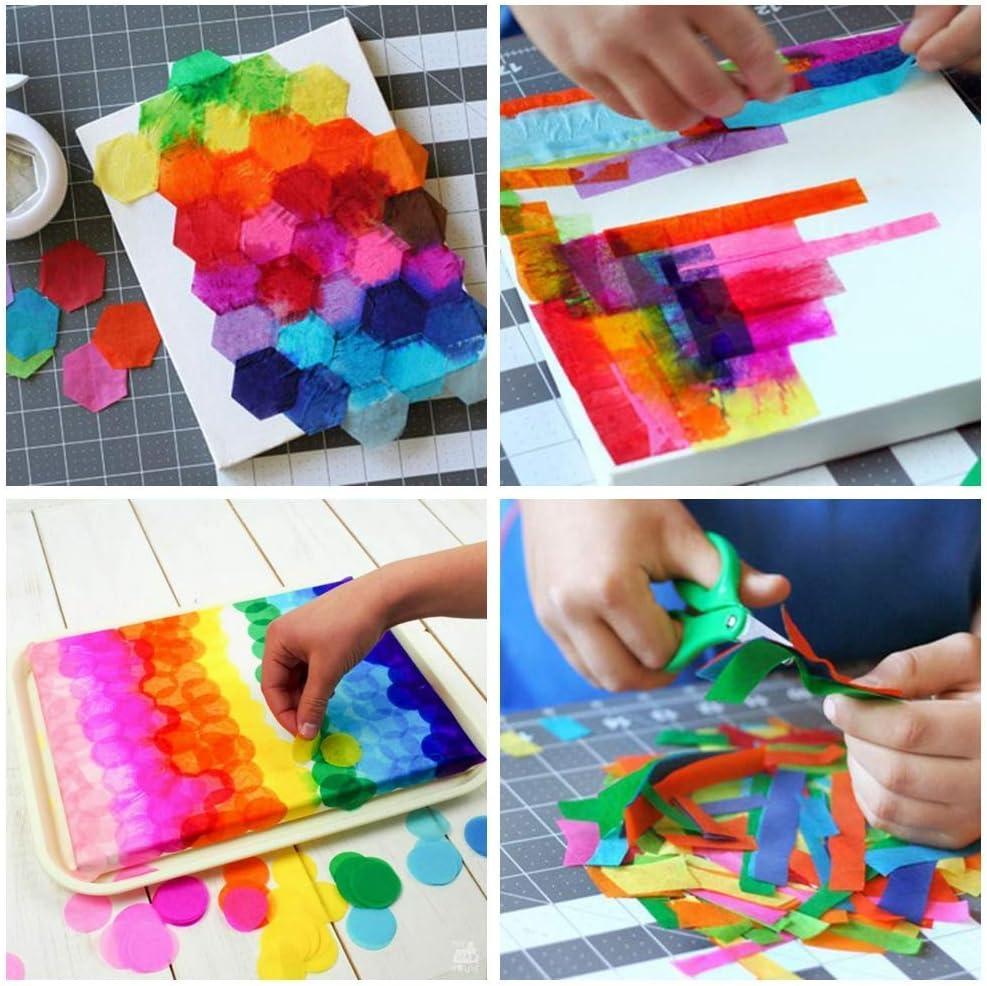 imageSupla 180 Sheets 36 Colors Tissue Paper Bulk 20 x 26quot Rainbow Art Craft Wrapping for Birthday Party Festival Gift Decorative Pom Pom