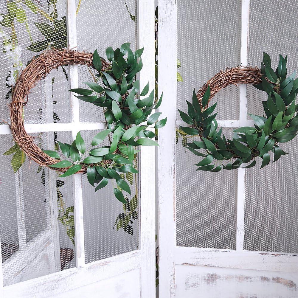 imageSupla 2 Separate 6LPcs Faux Willow Vines Twigs Leaves and Silver Dollar Eucalyptus Leaves Garland String Wedding Arch Swag Backdrop Garland Doorways Greenery Farmhouse Garland Indoor Outdoor Decor