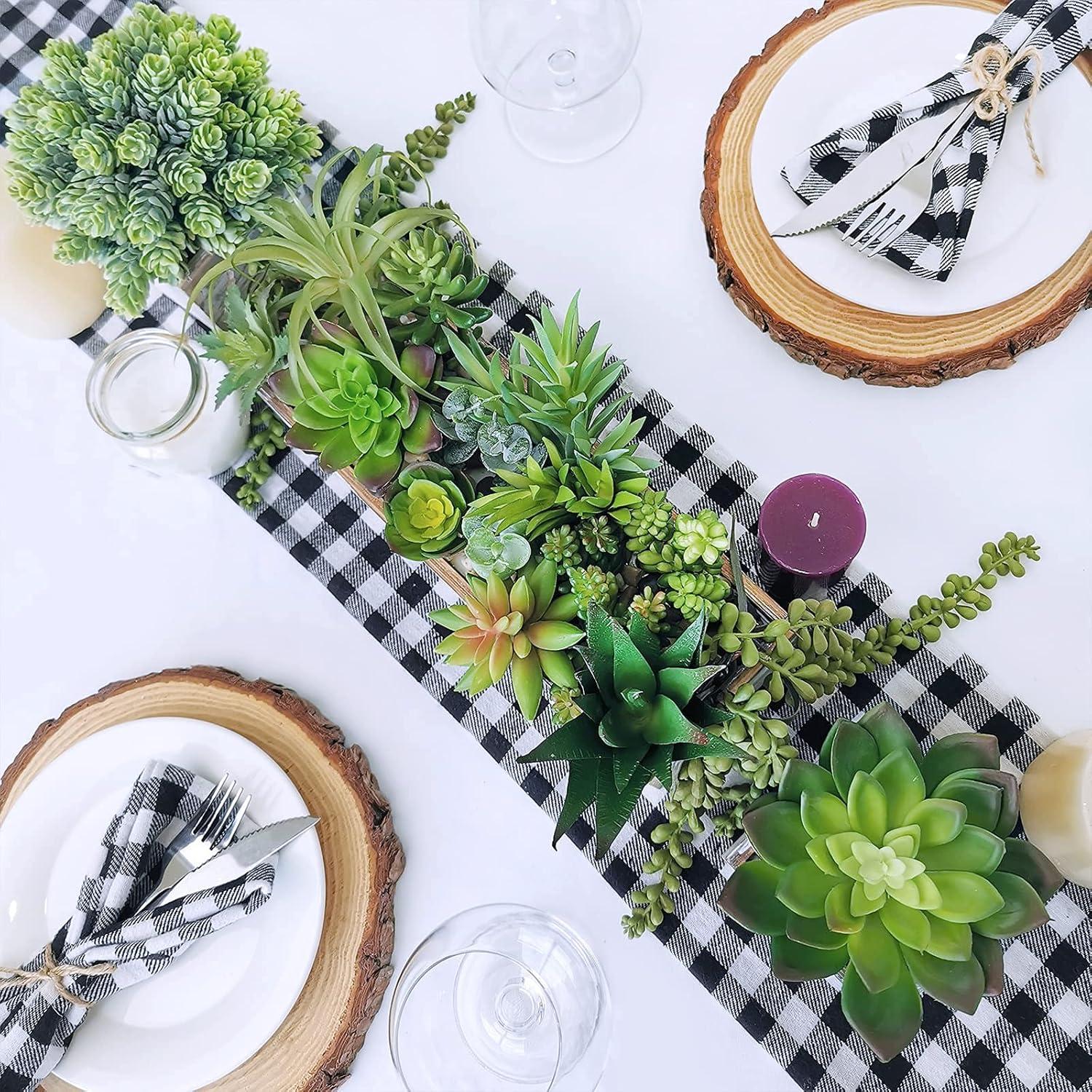 imageWinlyn 15 Pcs Artificial Succulents Unpotted Bulk Small Faux Succulent Plants Hanging Succulents Hops Aloe for Succulent Garden Wreath Floral Arrangement Indoor Outdoor Green Decor