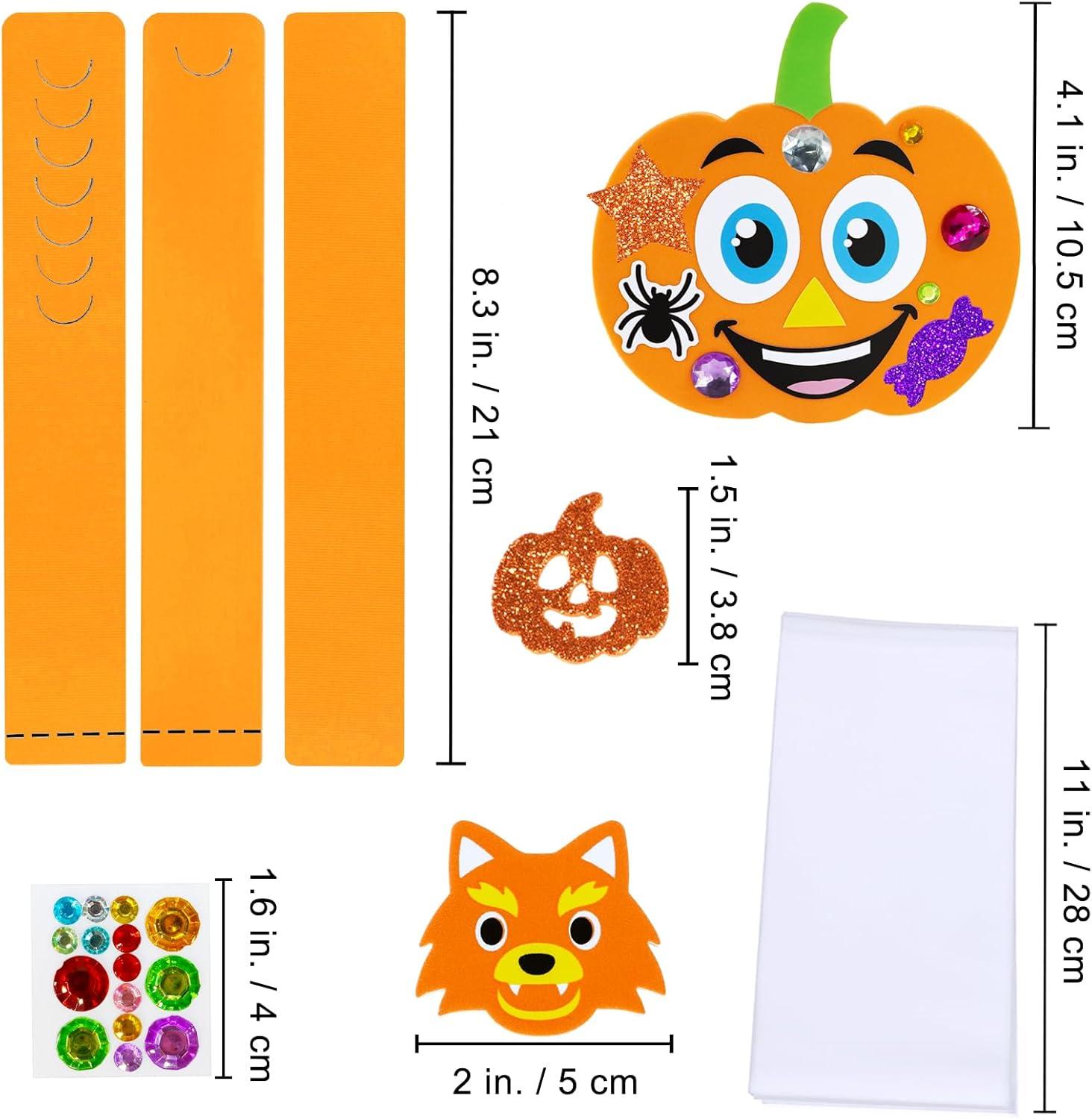 imageWinlyn 24 Sets Halloween Headbands Craft Kits DIY Crown Art Sets Spider Bat JackoLantern Witch Hat with Halloween Foam Stickers Crafts for Kids Classroom Activities Party Favors TrickorTreat