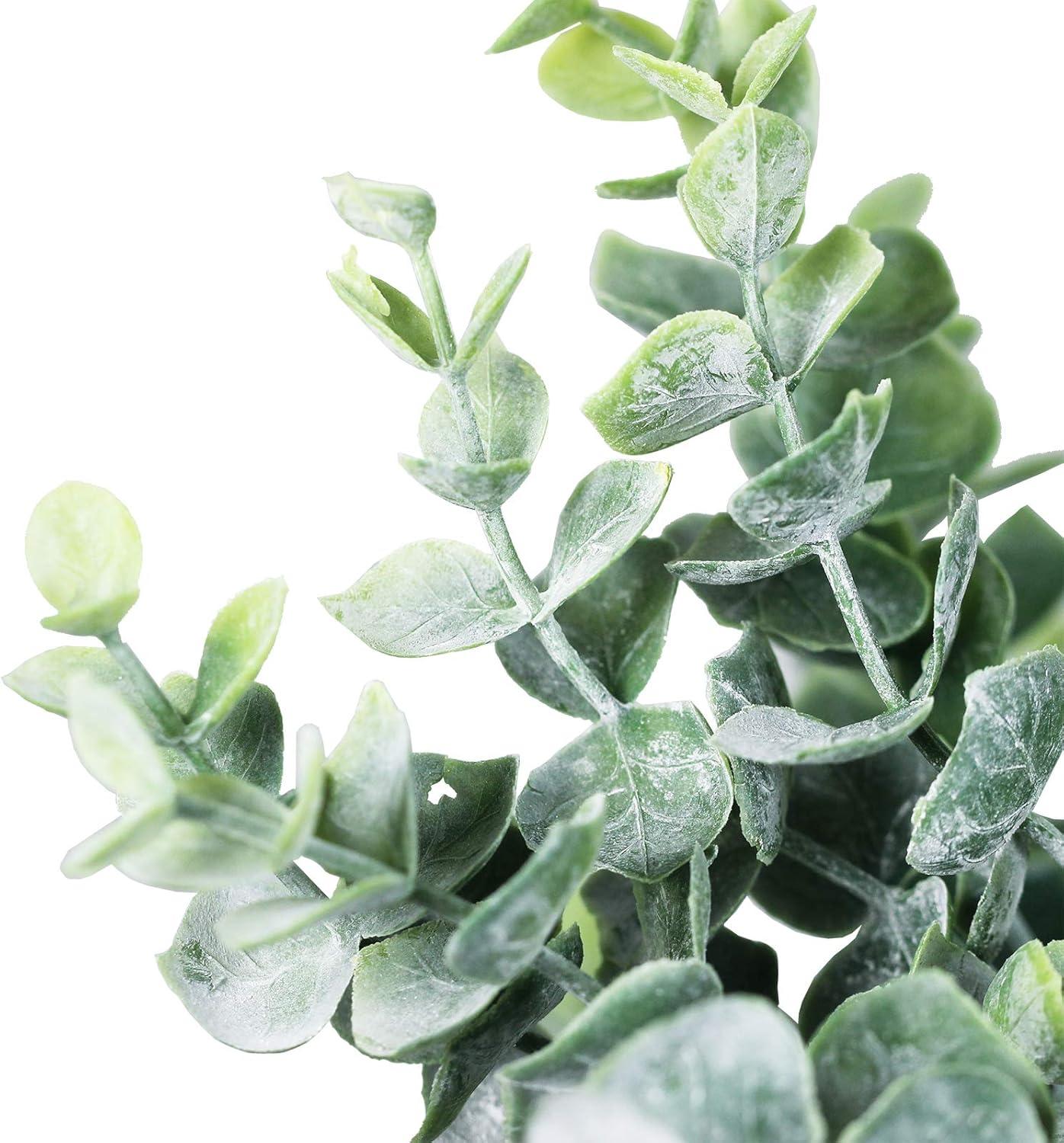 imageWinlyn 33 Pcs Artificial Eucalyptus Leaves Stems in Grey Green 146quot Tall Bulk Wedding Bouquet Greenery Rustic Holiday Greens for Vase Mason Jar Bottle Floral Arrangement Christmas Wreath Garland