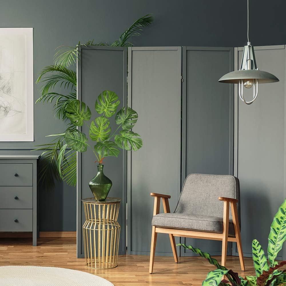 imageWinlyn Artificial Tropical Monstera Palm Leaves Plant Tree Faux Real Touch Split Philodendron Monstera Palm Leaf Tree 275quot Tall for Tropical Wedding Floral Arrangement Indoor Outdoor Decor