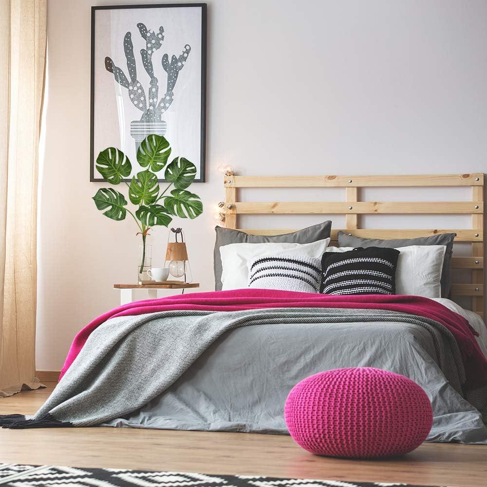 imageWinlyn Artificial Tropical Monstera Palm Leaves Plant Tree Faux Real Touch Split Philodendron Monstera Palm Leaf Tree 275quot Tall for Tropical Wedding Floral Arrangement Indoor Outdoor Decor