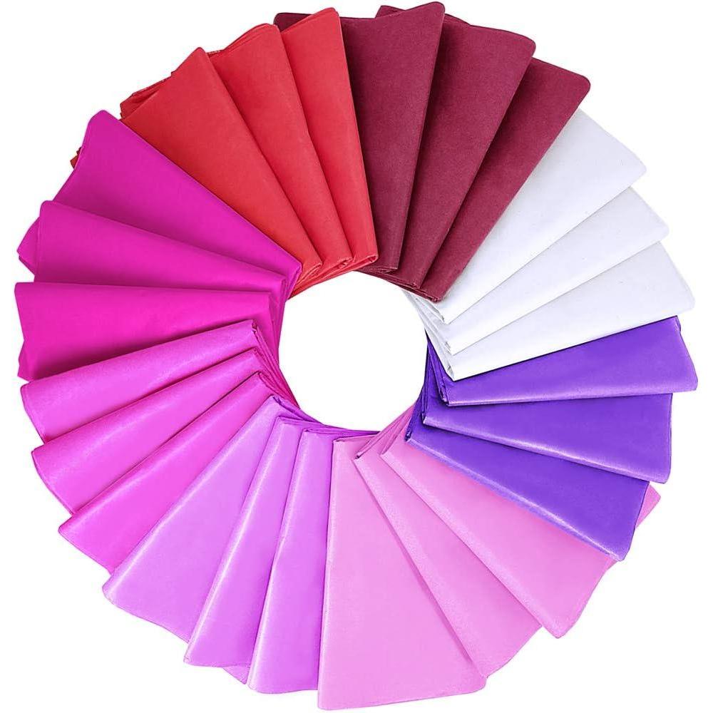 imageSupla 160 Sheets 8 Valentines Day Multicolor Tissue Paper Bulk Wrapping Tissue Paper 20 x 27quot for Art Craft Floral DIY Birthday Love Theme Party Tissue Valentines Day Paper Pom Pom