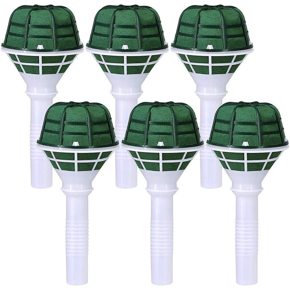 imageWinlyn 6 PCS Foam Floral Handle Bouquet Holders Handle Bouquet Holder for Floral Arrangement Foam Kit Wedding Supplies Bridal Fresh Flowers Silk Flowers Decoration