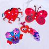 17 Sets Valentine Wood Painting Craft Kits Wooden Heart Animal Ornaments Art Sets DIY Wood Heart Dog Cat Butterfly Fish Bee Owl Dog Llama Creativity Decorations for Kids Valentine Spring Party Favors