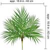 2 pcs Artificial Tropical Areca Palm Leaf Bushes Faux Greenery Branches Stems in Green 16.9″ Tall for Vase Planter Floral Arrangement Bouquet Centerpiece Luau Haiwaiian Party Beach Wedding Decoration