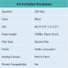 200 Pcs Bulk A6 Invitation Envelopes in Black Peel & Seal Self-Seal 4 3/4 x 6 1/2 Square Flap Envelopes 100lb.for Wedding Shower Graduation Invitation Announcement Mailing 4 x 6 Photo Greeting Cards(Black)