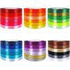 36 Colors 900 Yards Satin Metallic Glitter Ribbons Rolls for Craft, Embellish Decorative Ribbons 2/5″ Wide for Floral Bouquet Gift Wrapping Bows Wedding Shower Decoration