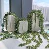 4 pcs Artificial Hanging Succulents Faux Burro’s Tail Picks Trailing String of Pearls Succulent Vines Greenery Sprays 28.7″ Long for Basket Planter Centerpiece Floral Arrangement Indoor Outdoor Decor